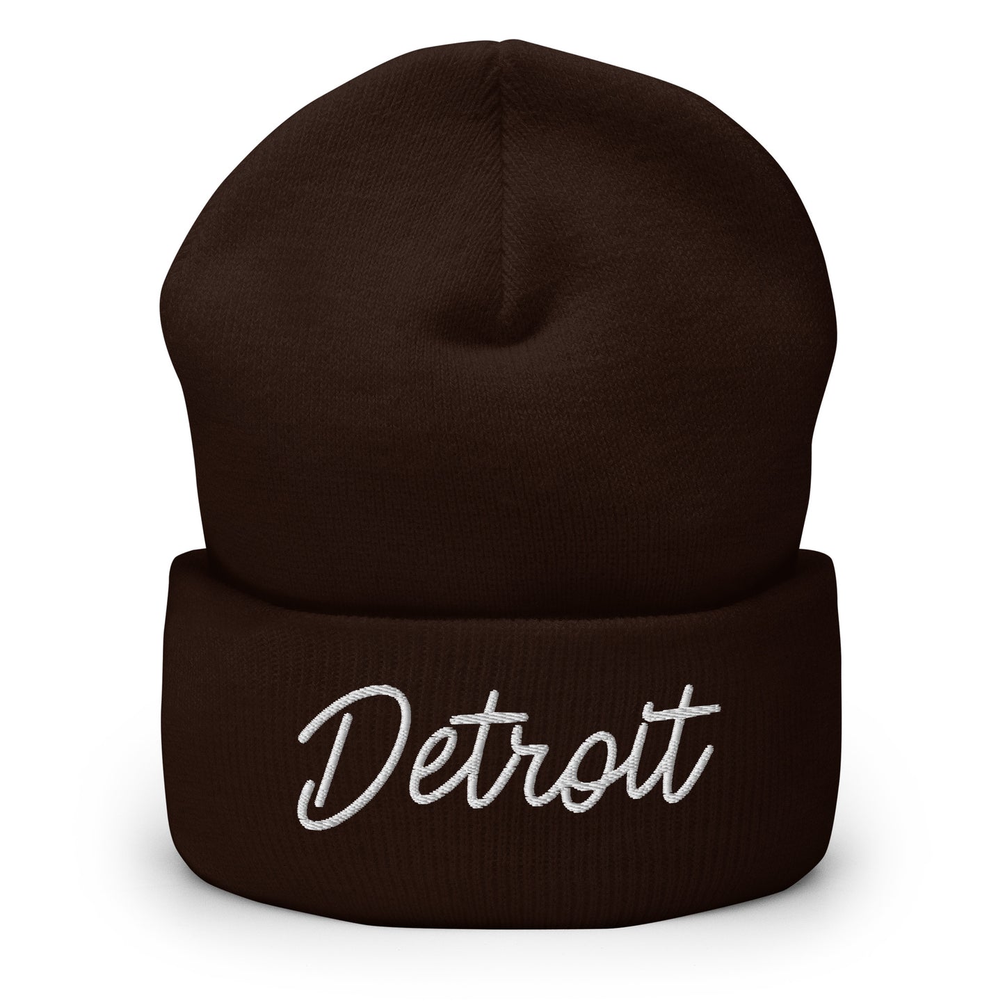 Detroit Retro Script Cuffed Beanie Hat