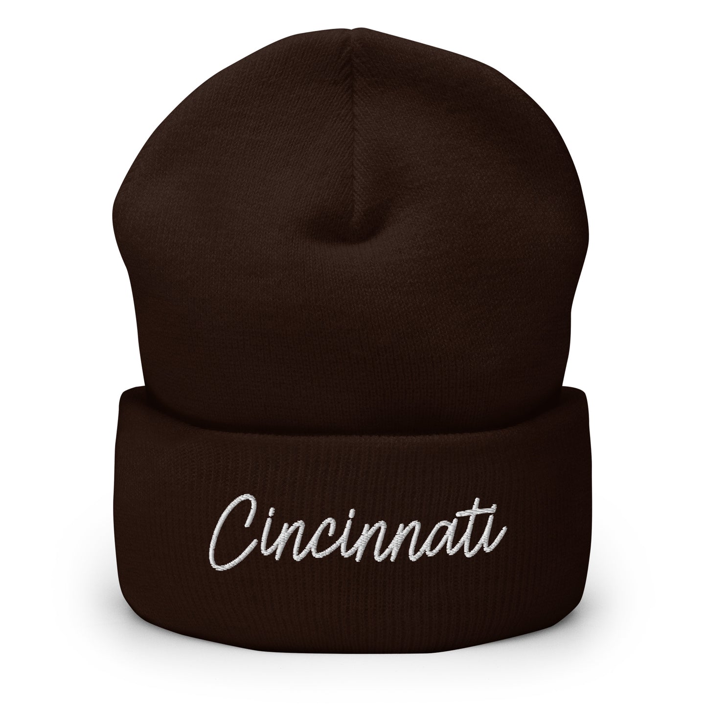 Cincinnati Retro Script Cuffed Beanie Hat