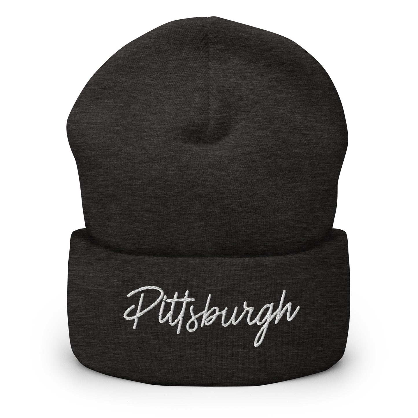 Pittsburgh Retro Script Cuffed Beanie Hat