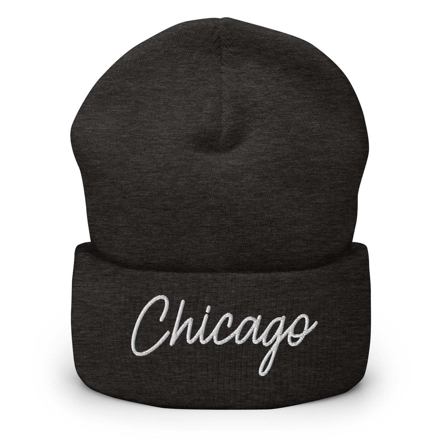 Chicago Retro Script Cuffed Beanie Hat