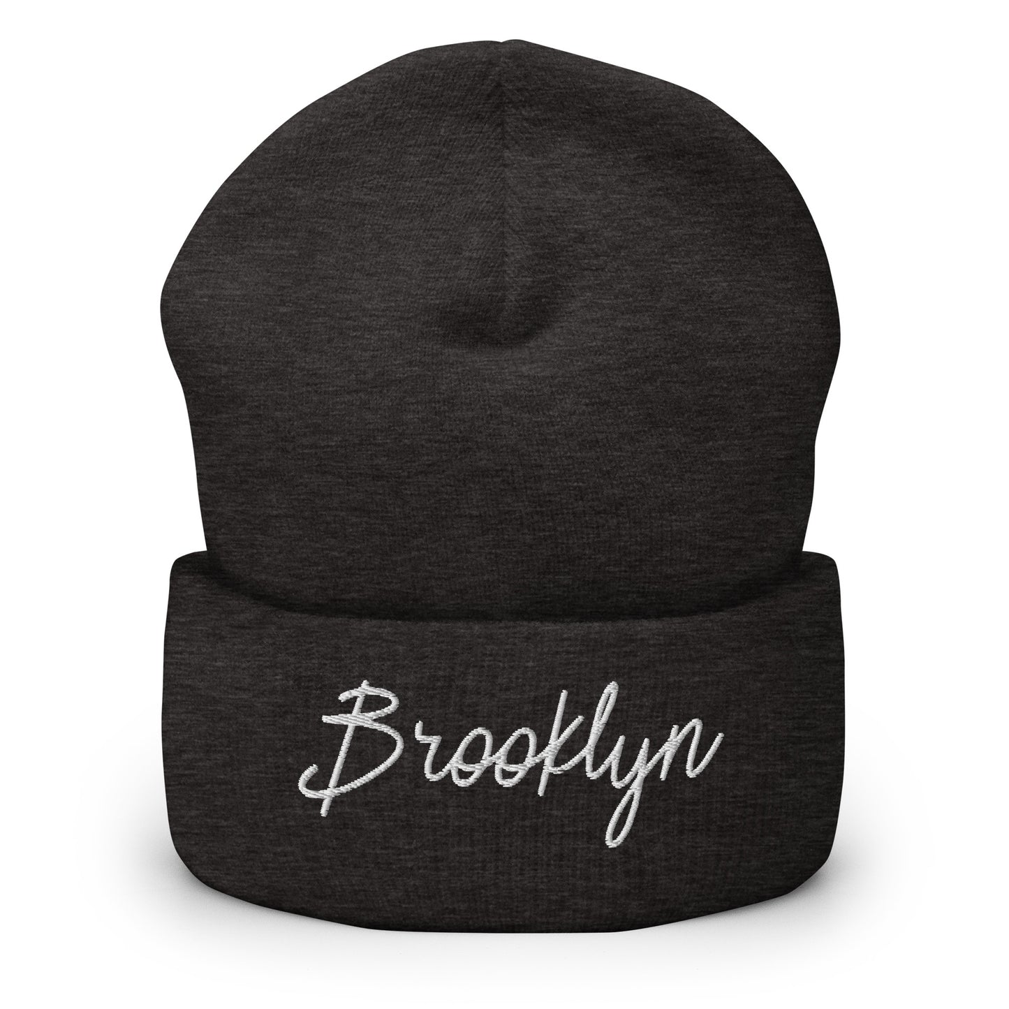 Brooklyn Retro Script Cuffed Beanie Hat