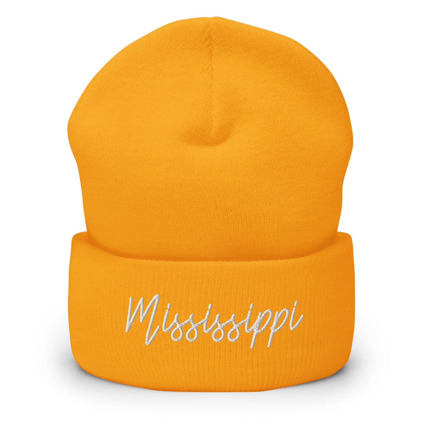 Mississippi Retro Script Cuffed Beanie Hat