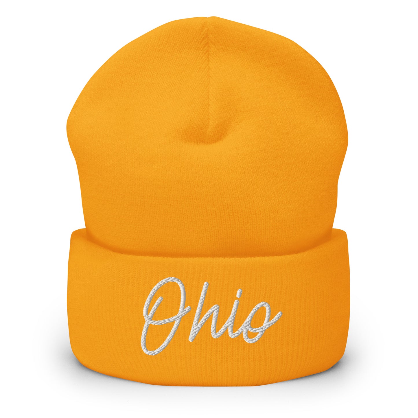 Ohio Retro Script Cuffed Beanie Hat