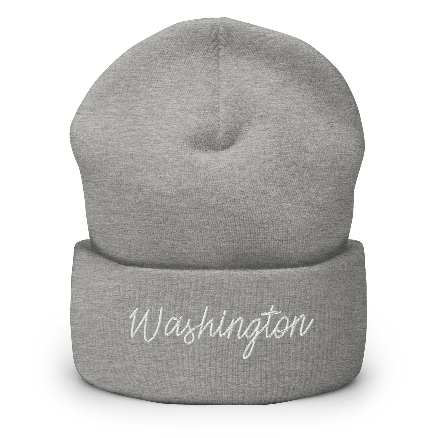 Washington Retro Script Cuffed Beanie Hat