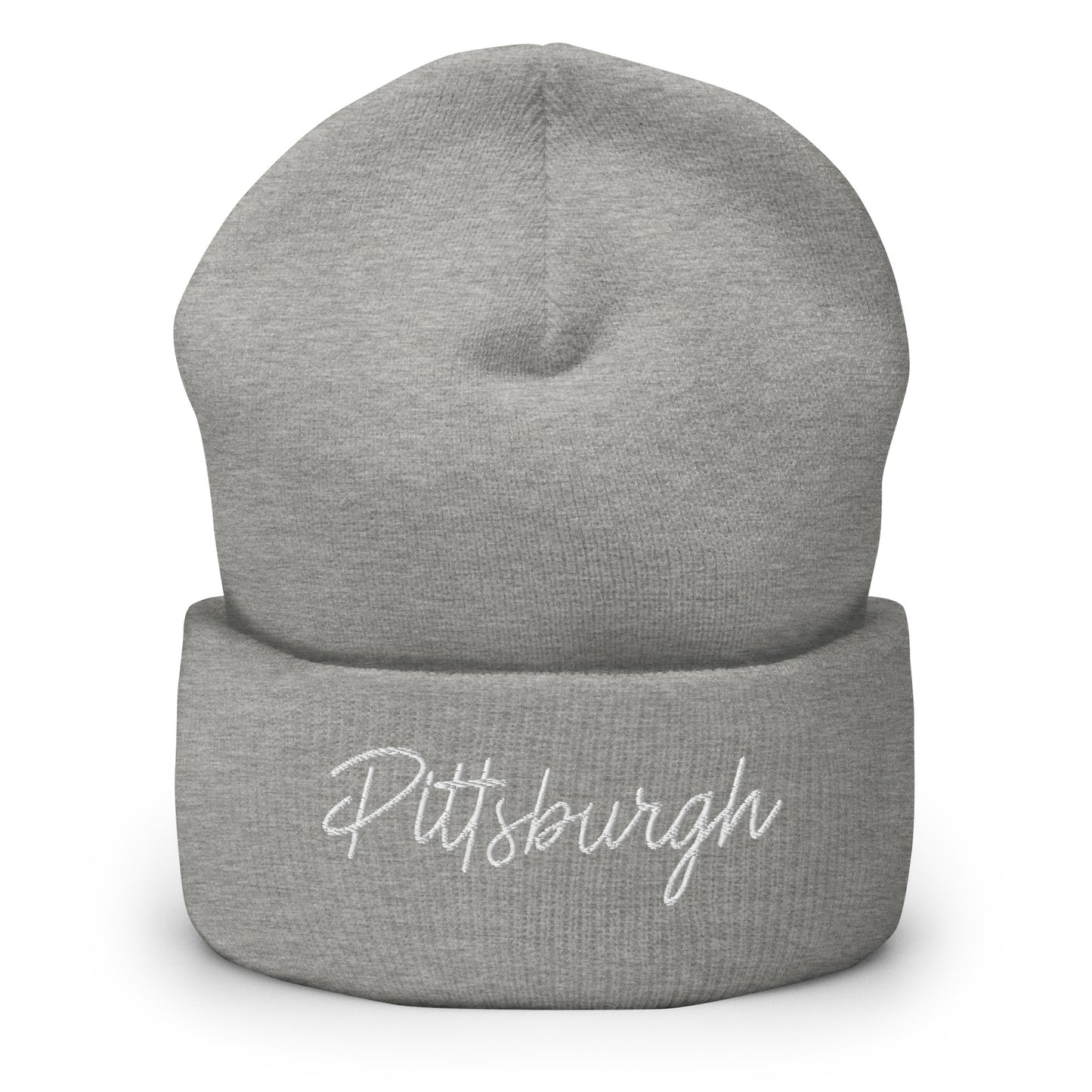 Pittsburgh Retro Script Cuffed Beanie Hat