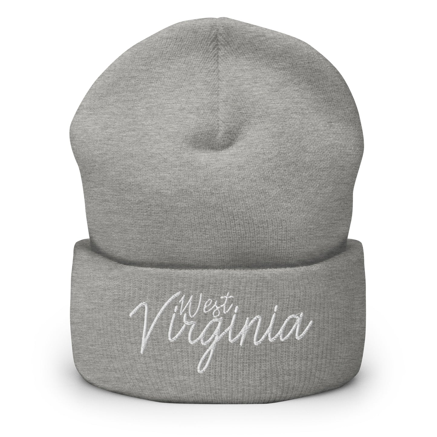 West Virginia Retro Script Cuffed Beanie Hat