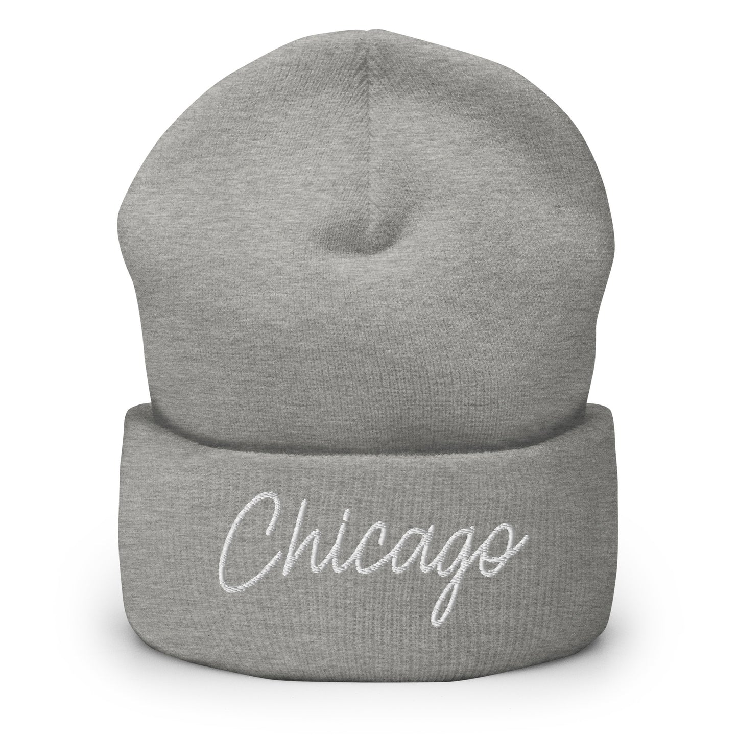 Chicago Retro Script Cuffed Beanie Hat