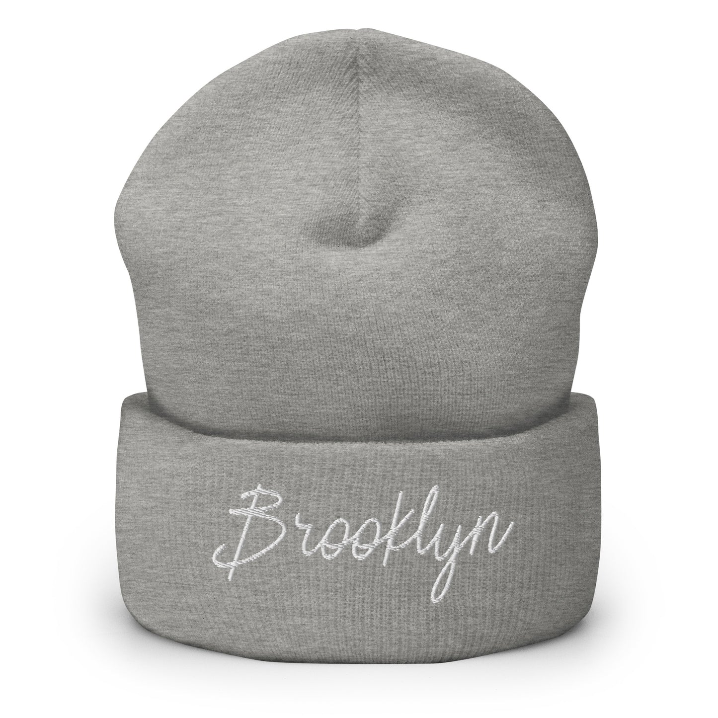 Brooklyn Retro Script Cuffed Beanie Hat