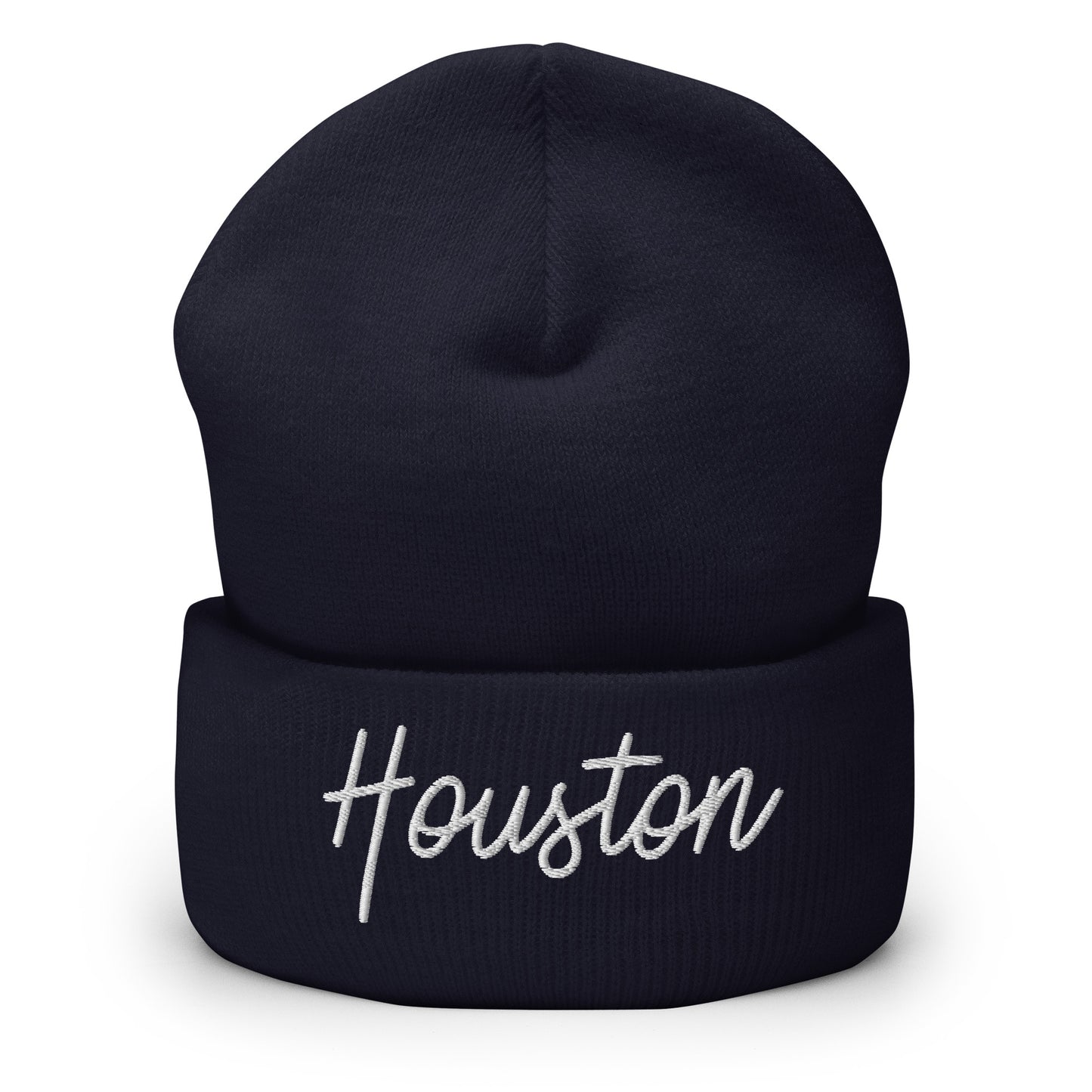 Houston Retro Script Cuffed Beanie Hat