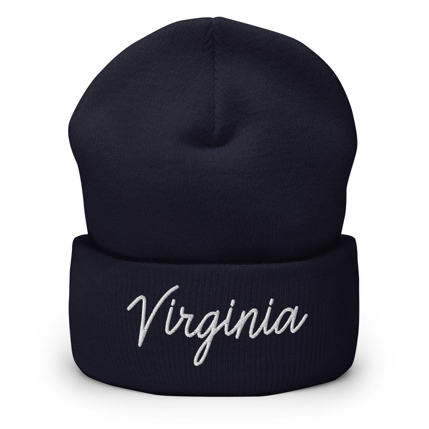 Virginia Retro Script Cuffed Beanie Hat