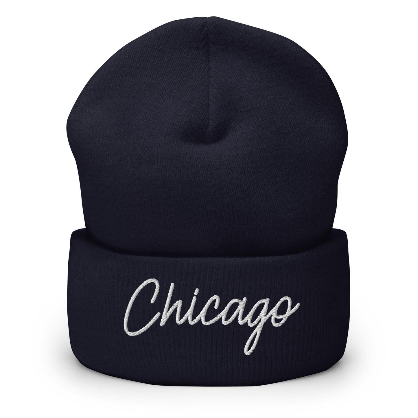 Chicago Retro Script Cuffed Beanie Hat