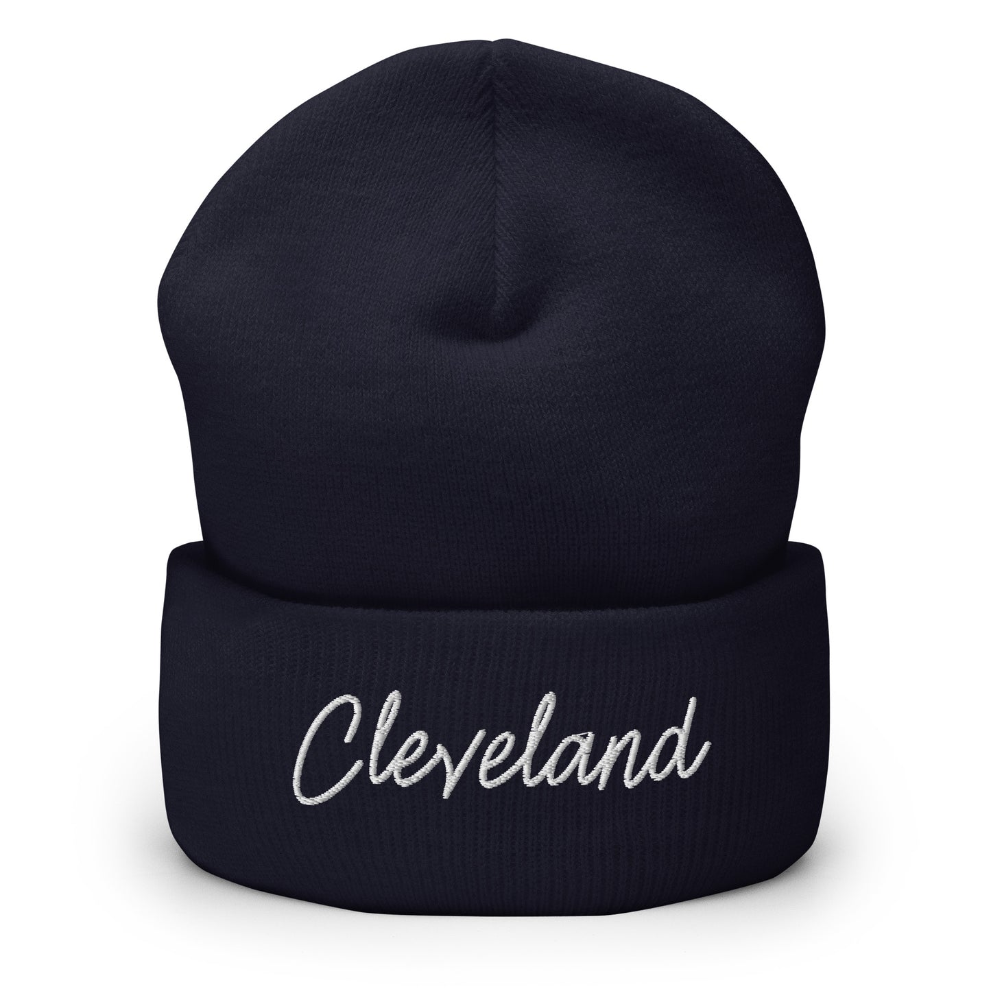 Cleveland Retro Script Cuffed Beanie Hat