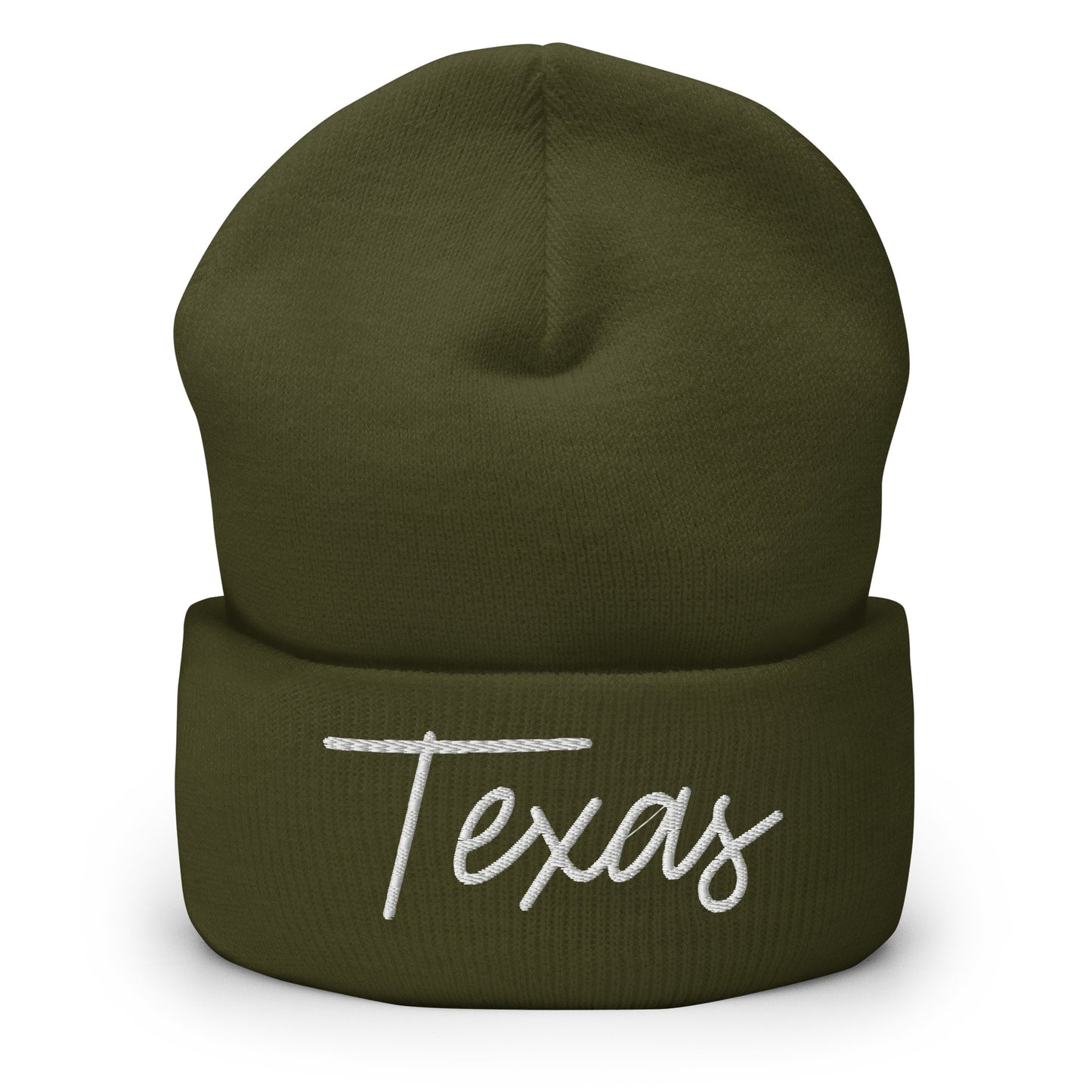 Texas Retro Script Cuffed Beanie Hat