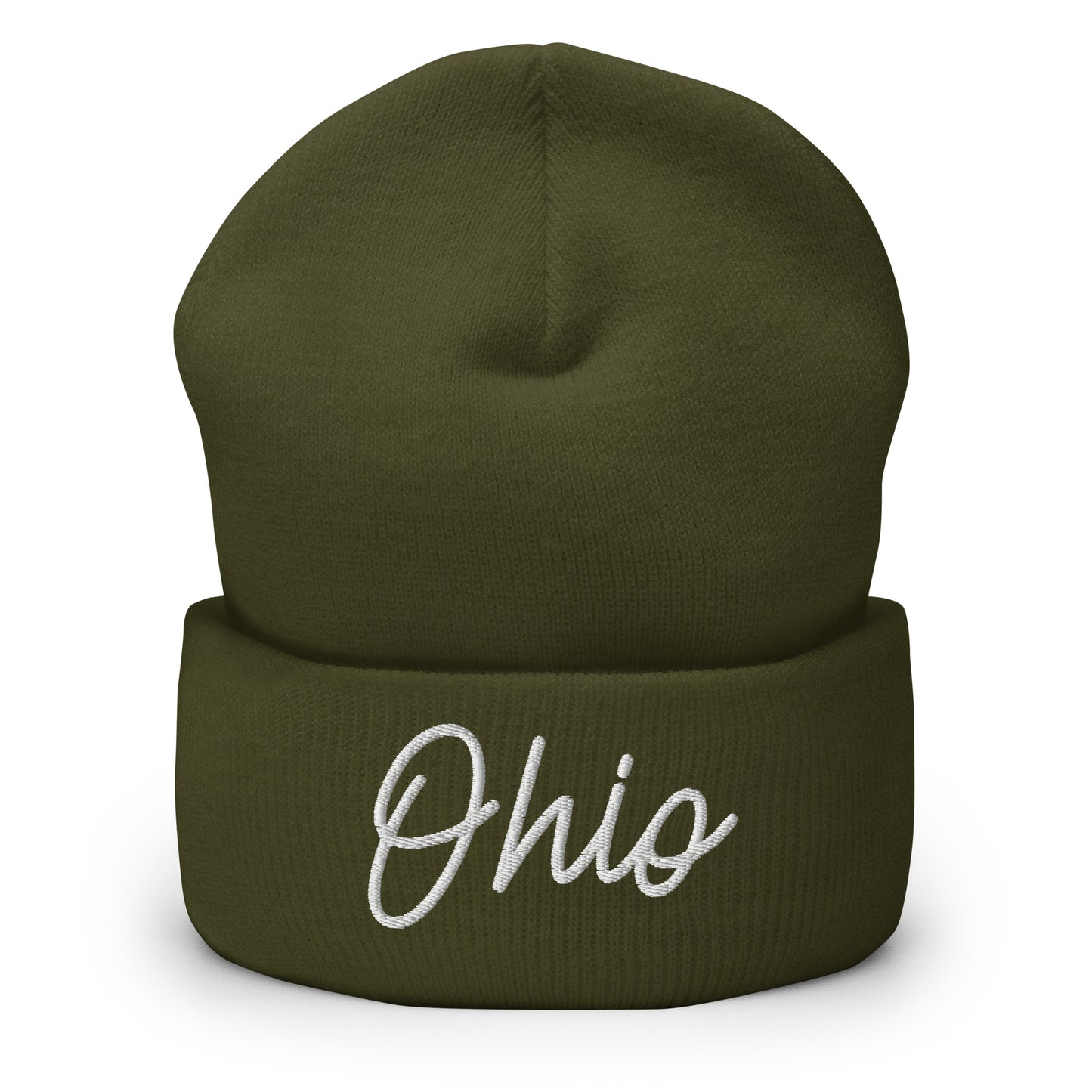 Ohio Retro Script Cuffed Beanie Hat