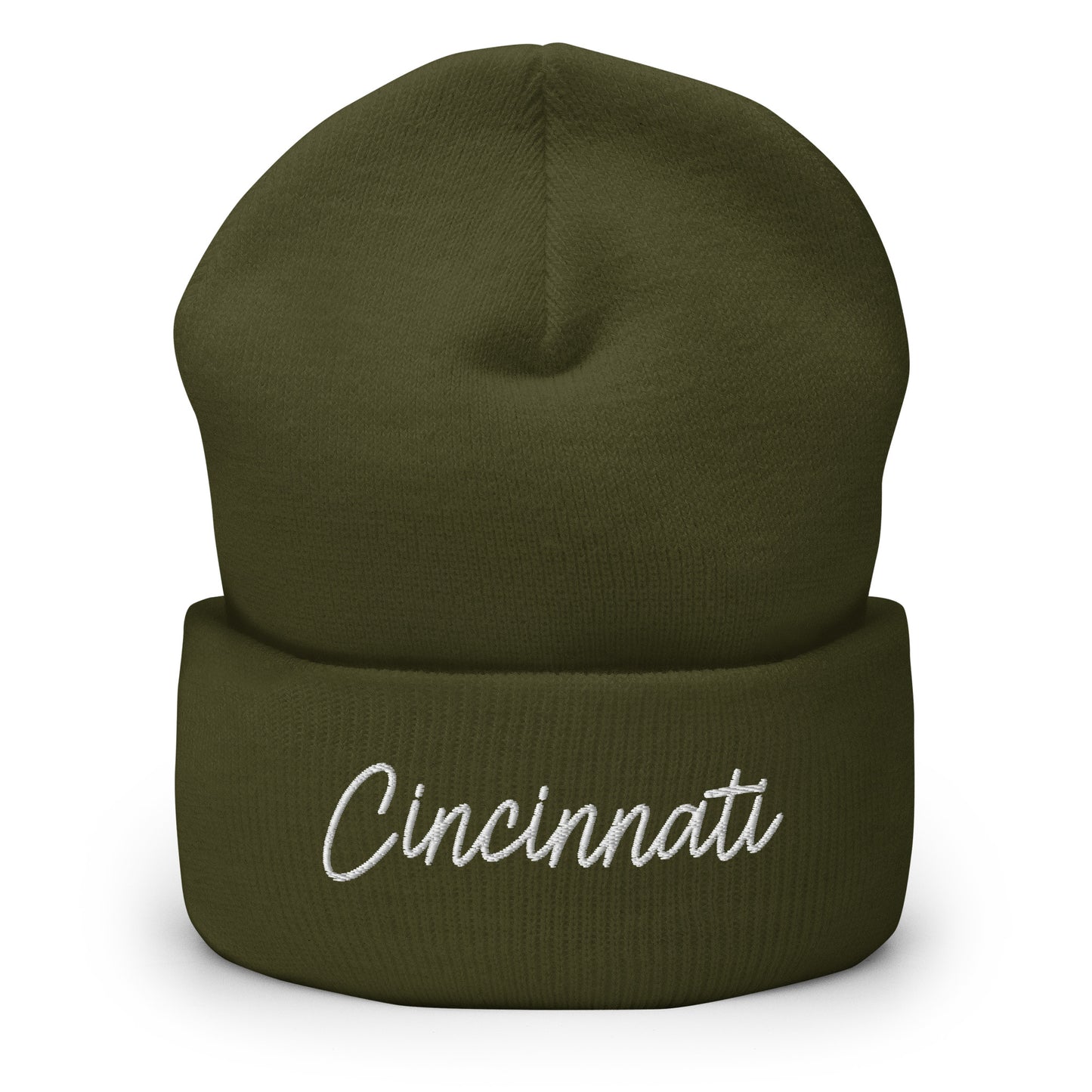 Cincinnati Retro Script Cuffed Beanie Hat