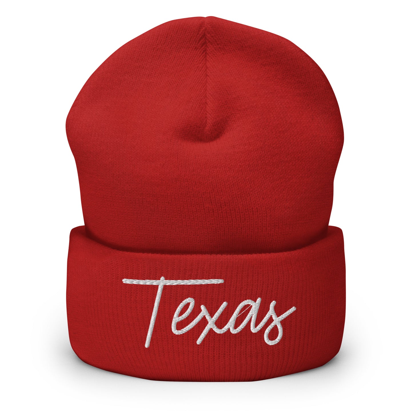 Texas Retro Script Cuffed Beanie Hat