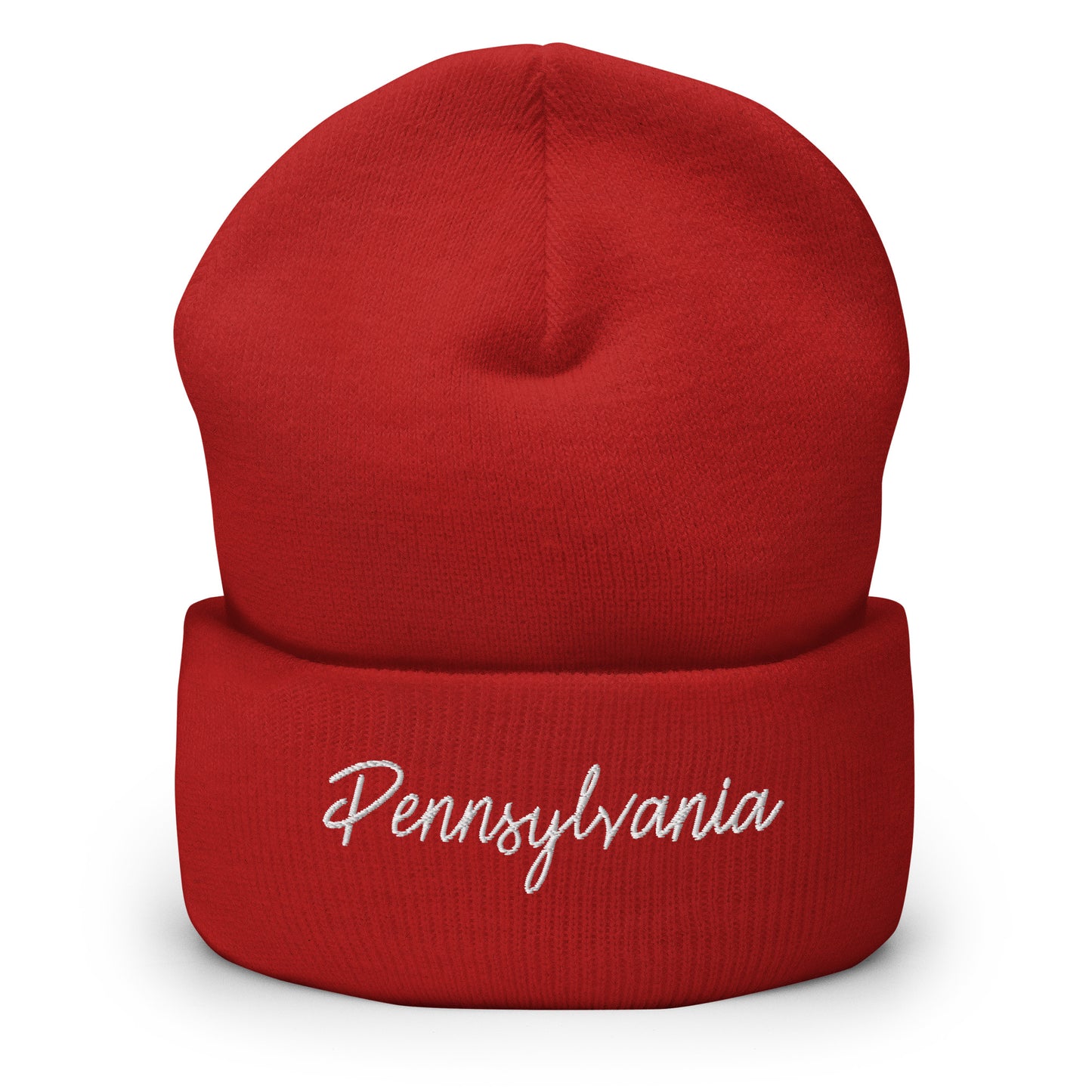 Pennsylvania Retro Script Cuffed Beanie Hat