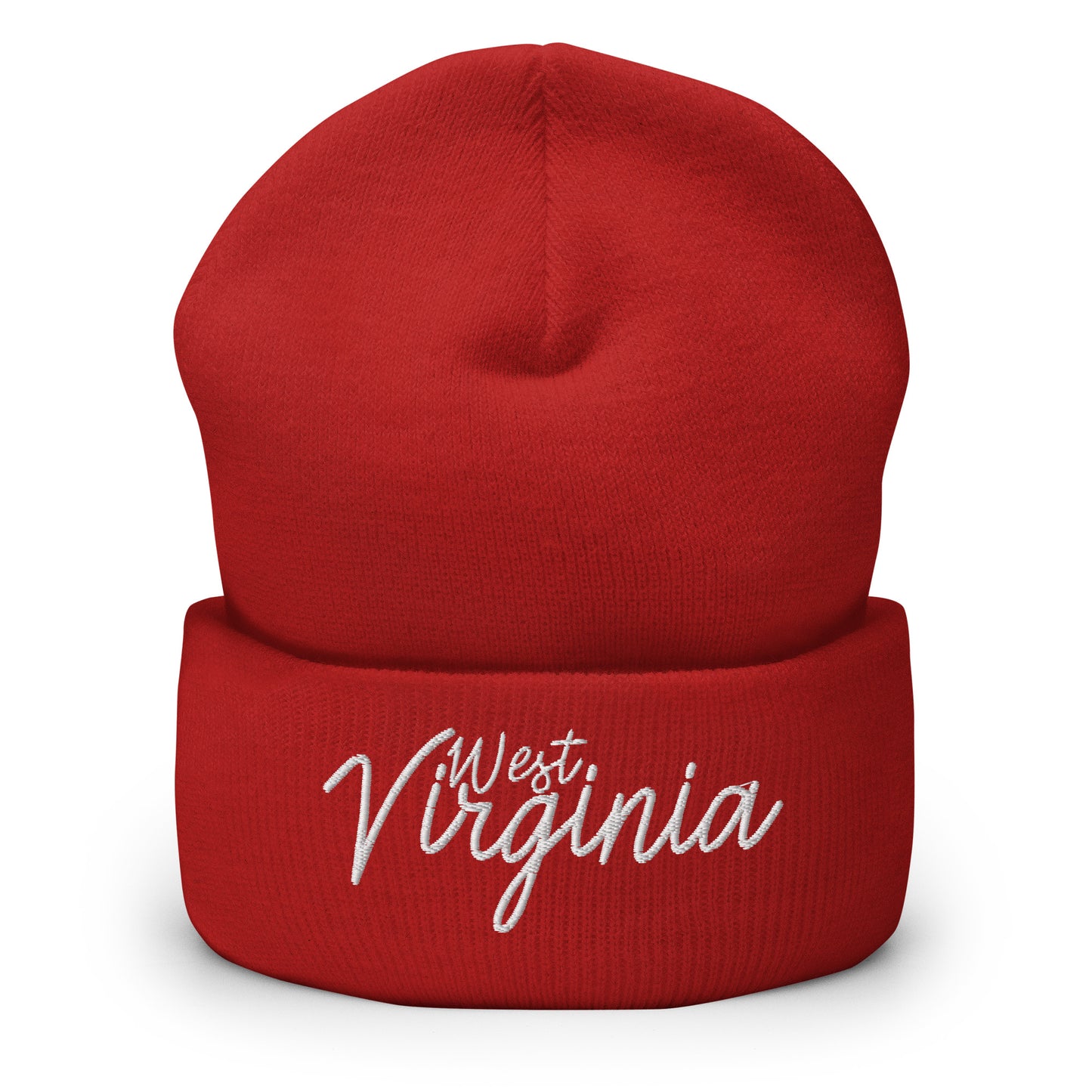 West Virginia Retro Script Cuffed Beanie Hat