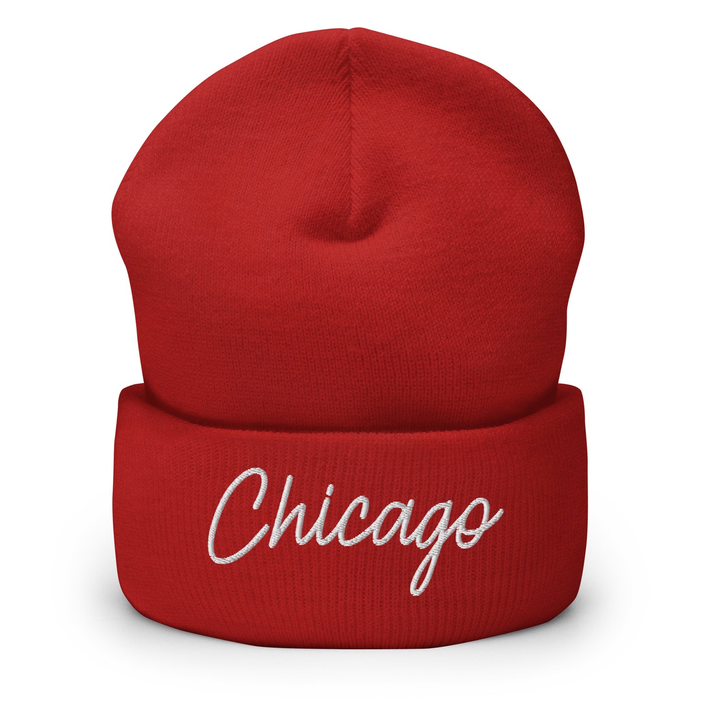 Chicago Retro Script Cuffed Beanie Hat