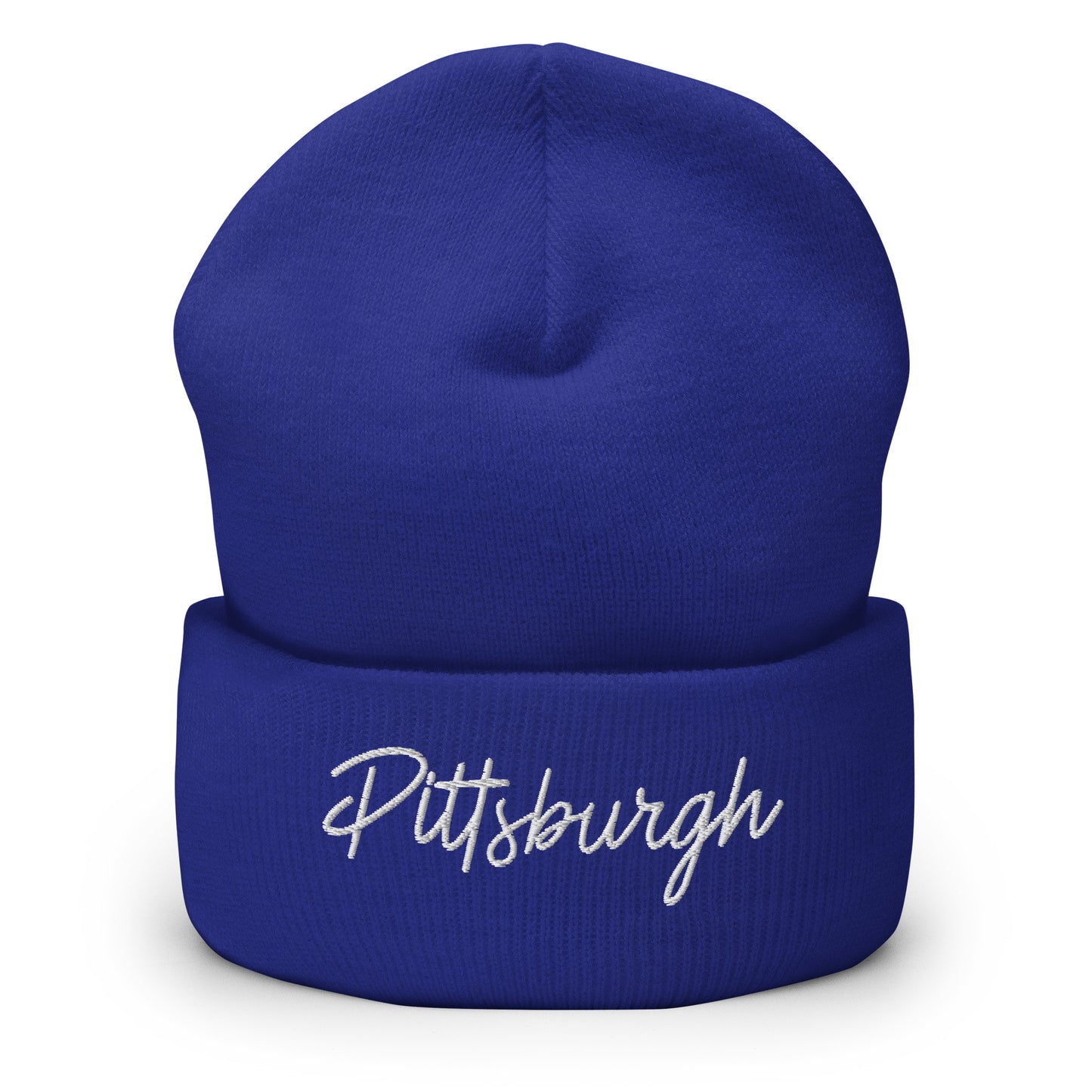 Pittsburgh Retro Script Cuffed Beanie Hat