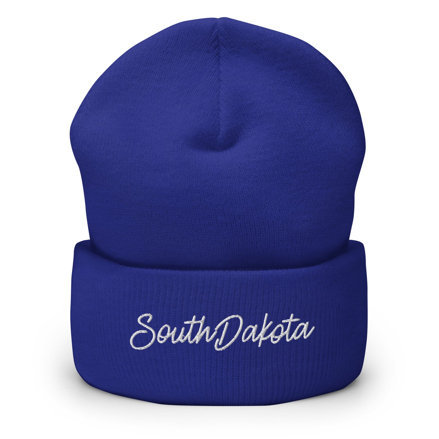 South Dakota Retro Script Cuffed Beanie Hat