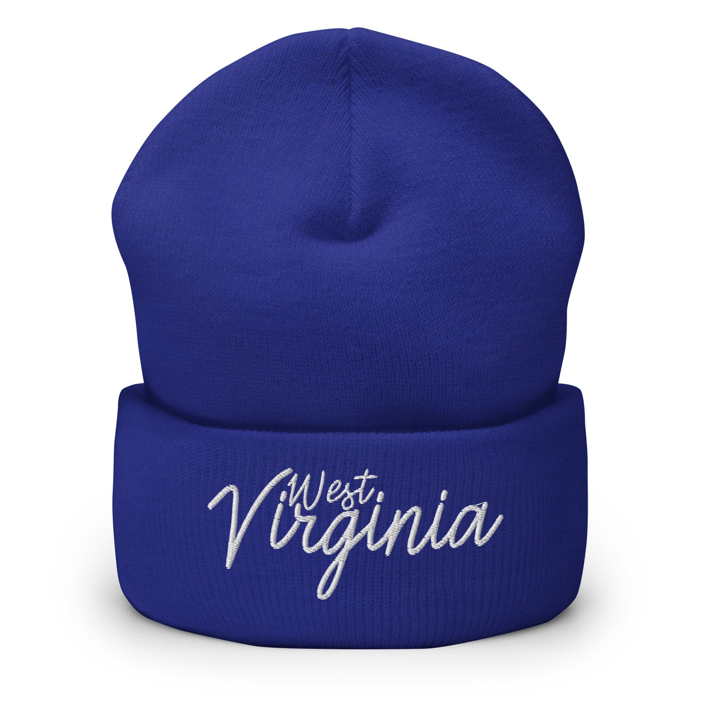 West Virginia Retro Script Cuffed Beanie Hat