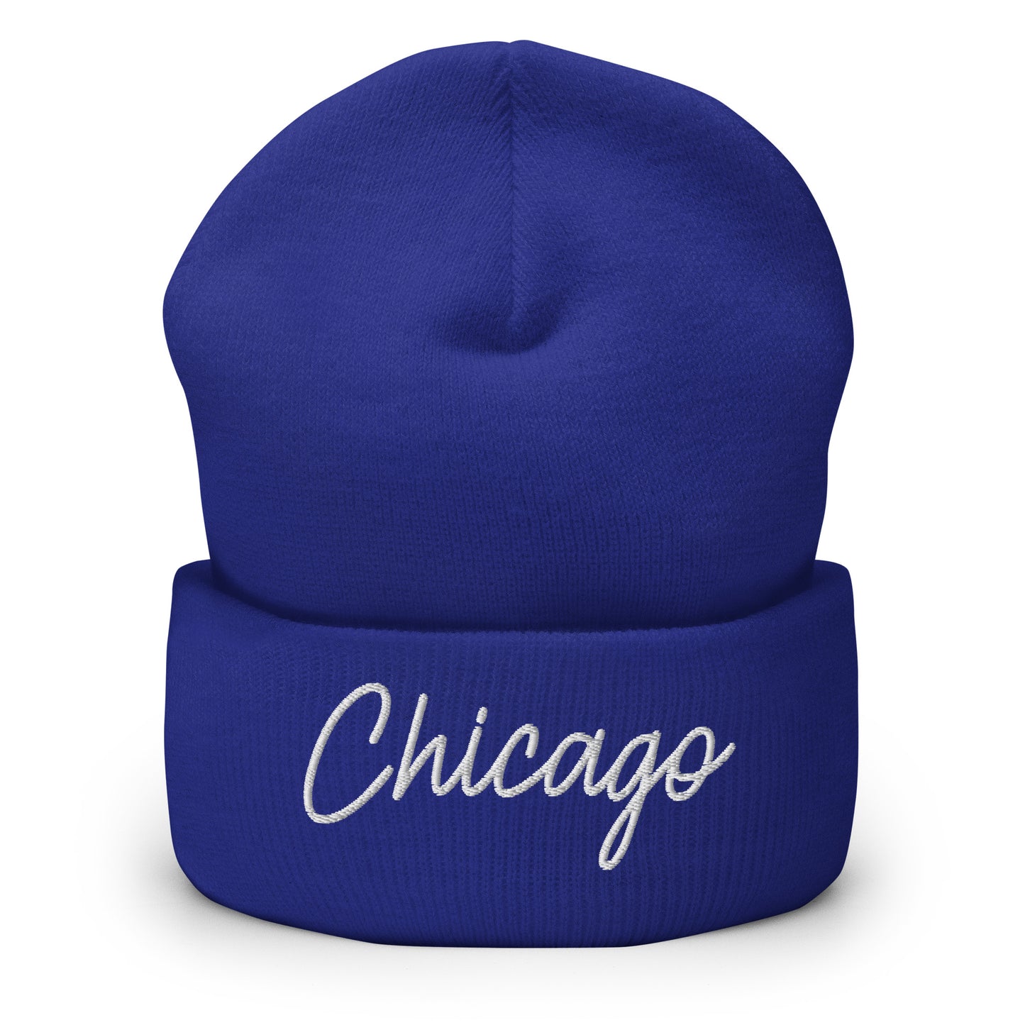 Chicago Retro Script Cuffed Beanie Hat