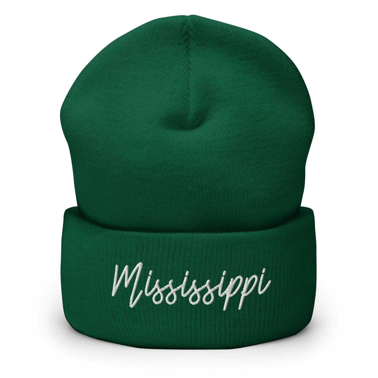 Mississippi Retro Script Cuffed Beanie Hat