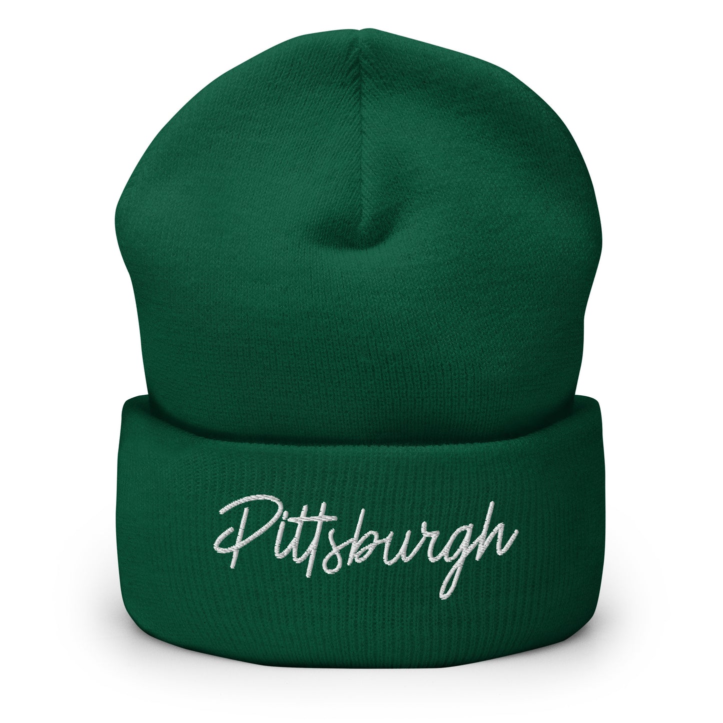 Pittsburgh Retro Script Cuffed Beanie Hat