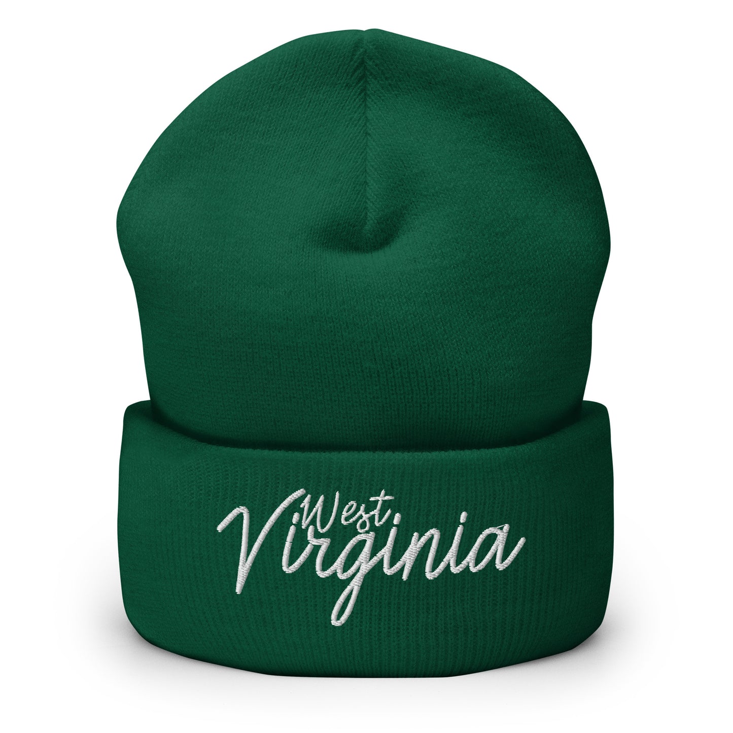 West Virginia Retro Script Cuffed Beanie Hat