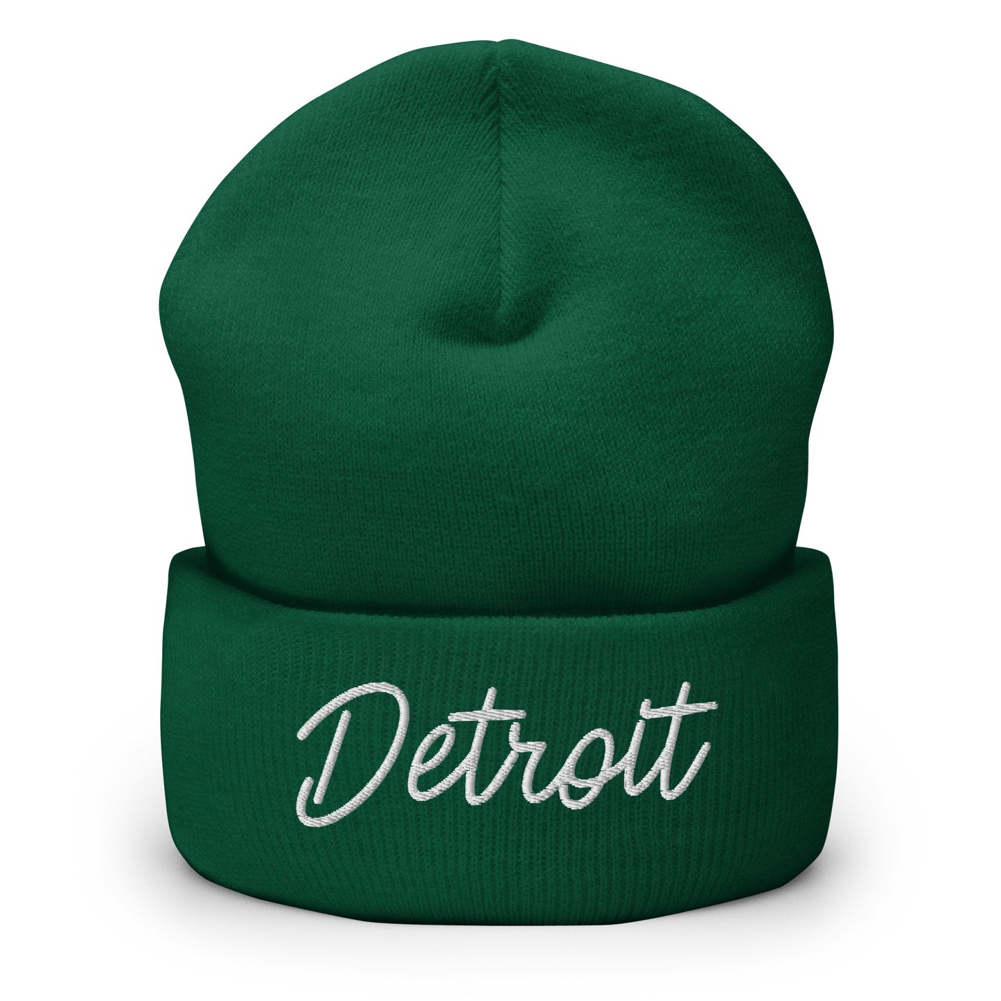 Detroit Retro Script Cuffed Beanie Hat