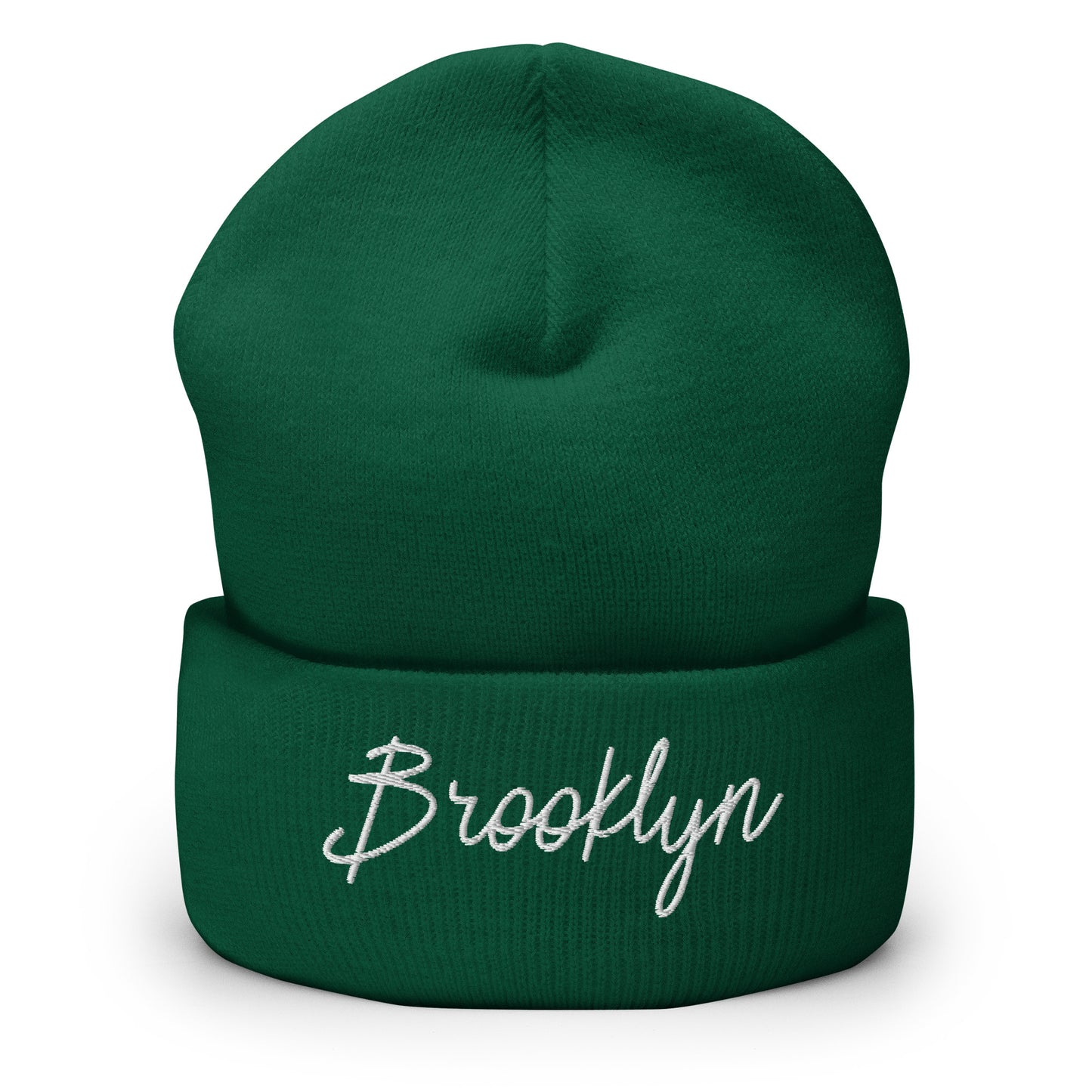 Brooklyn Retro Script Cuffed Beanie Hat