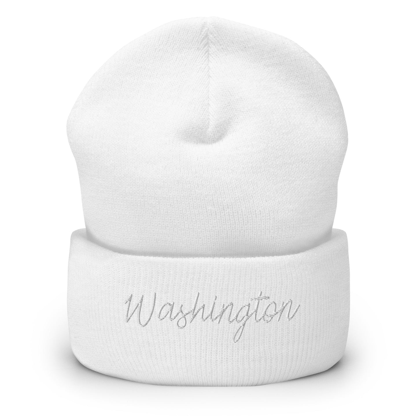 Washington Retro Script Cuffed Beanie Hat