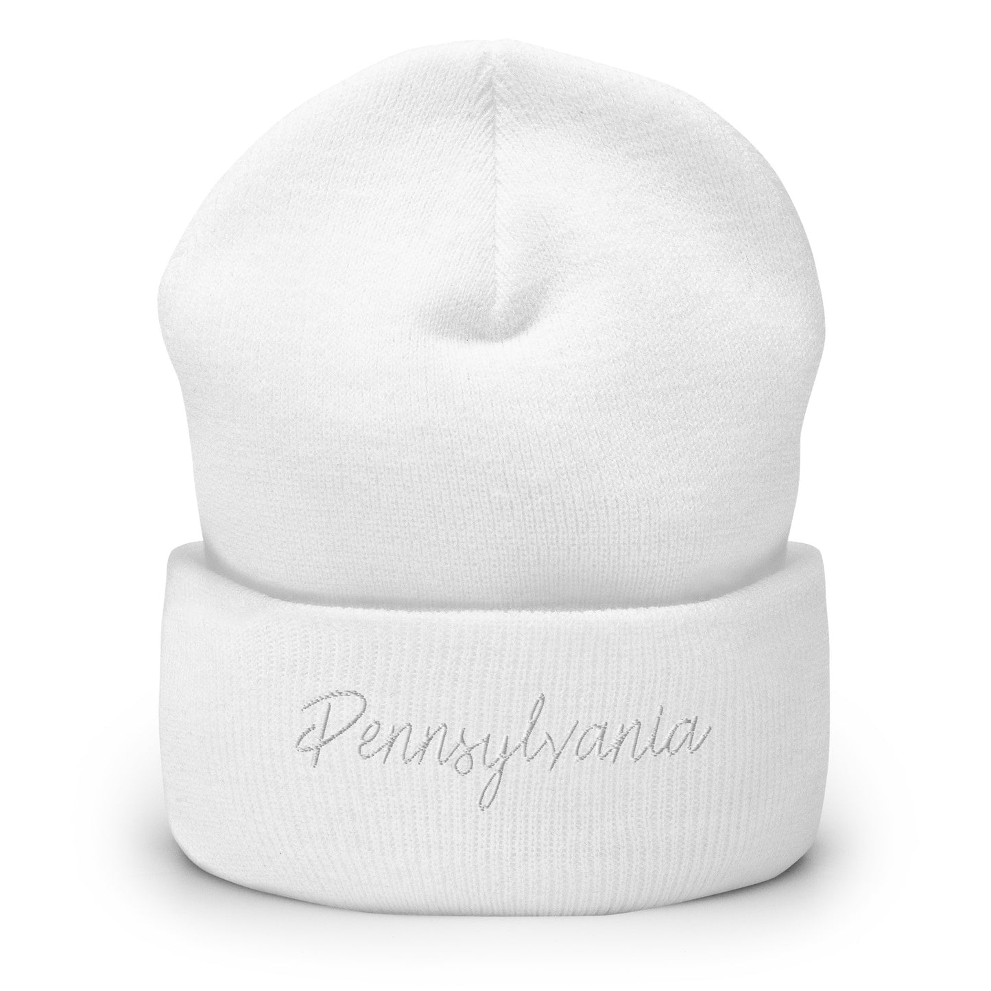 Pennsylvania Retro Script Cuffed Beanie Hat