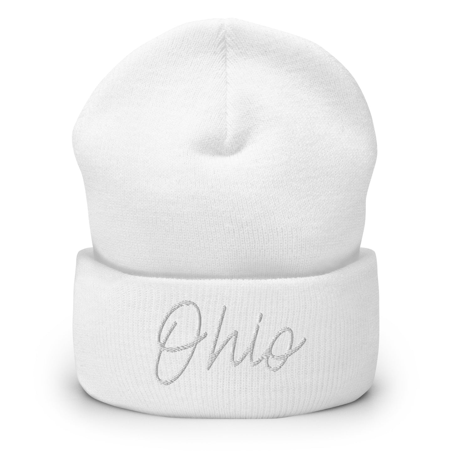 Ohio Retro Script Cuffed Beanie Hat