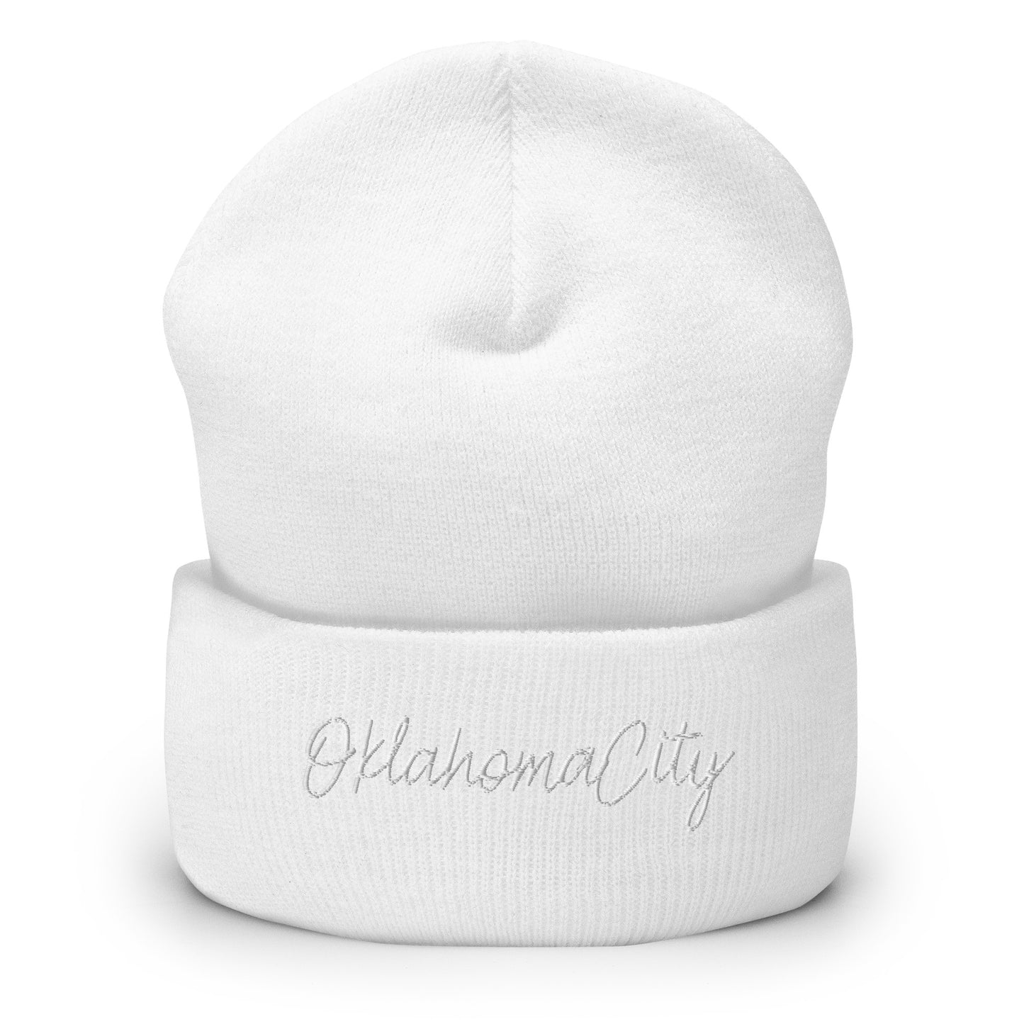 Oklahoma City Retro Script Cuffed Beanie Hat