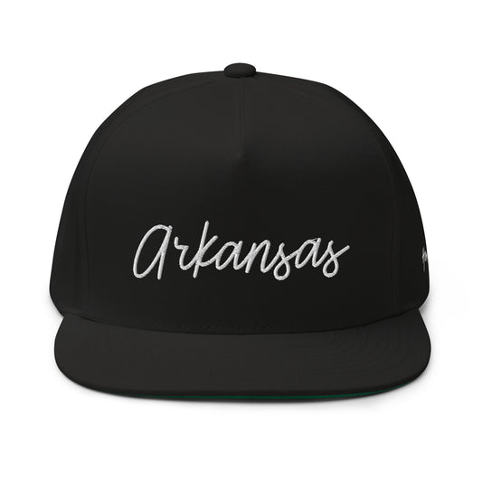 Arkansas Retro Script 5 Panel A-Frame Snapback Hat