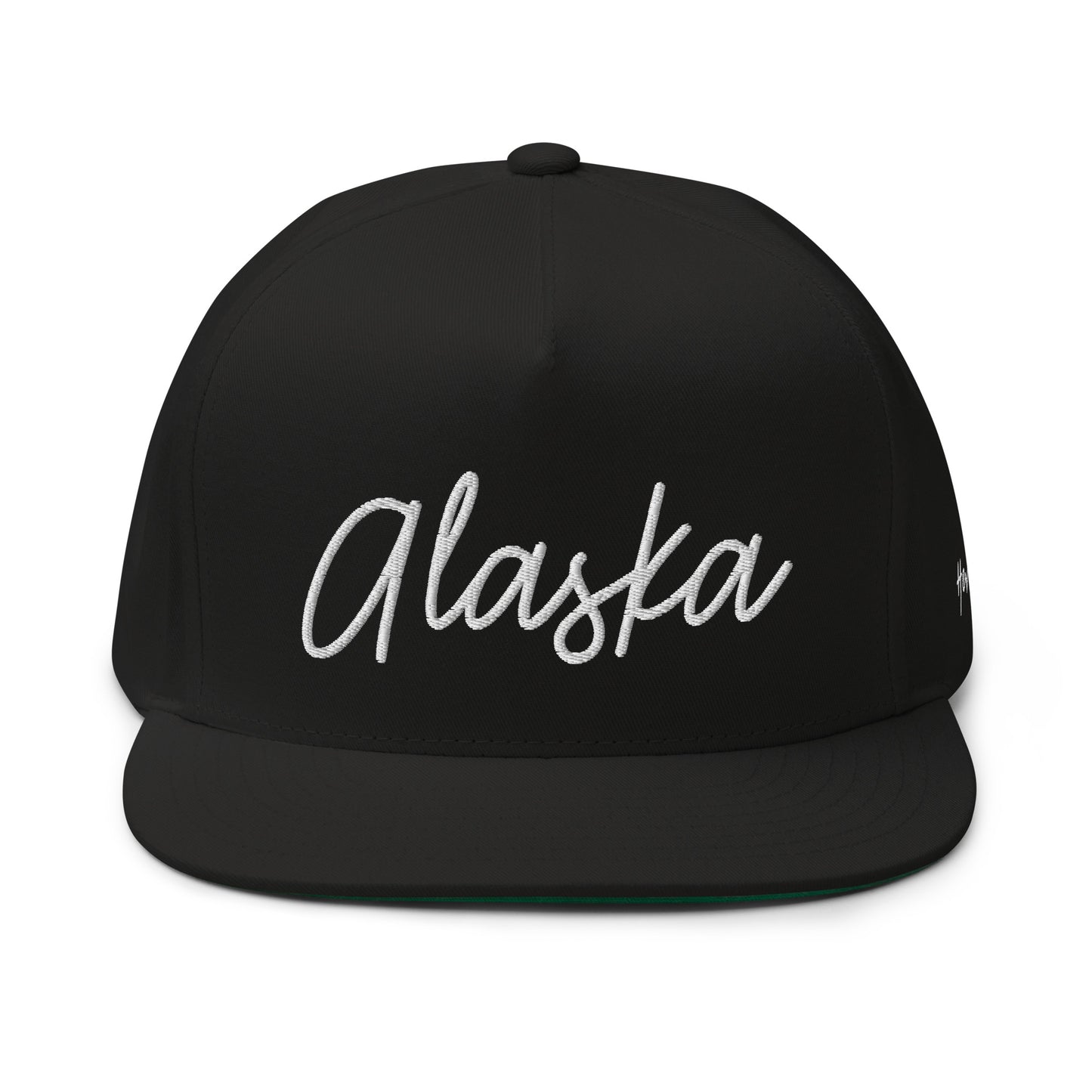 Alaska Retro Script 5 Panel A-Frame Snapback Hat