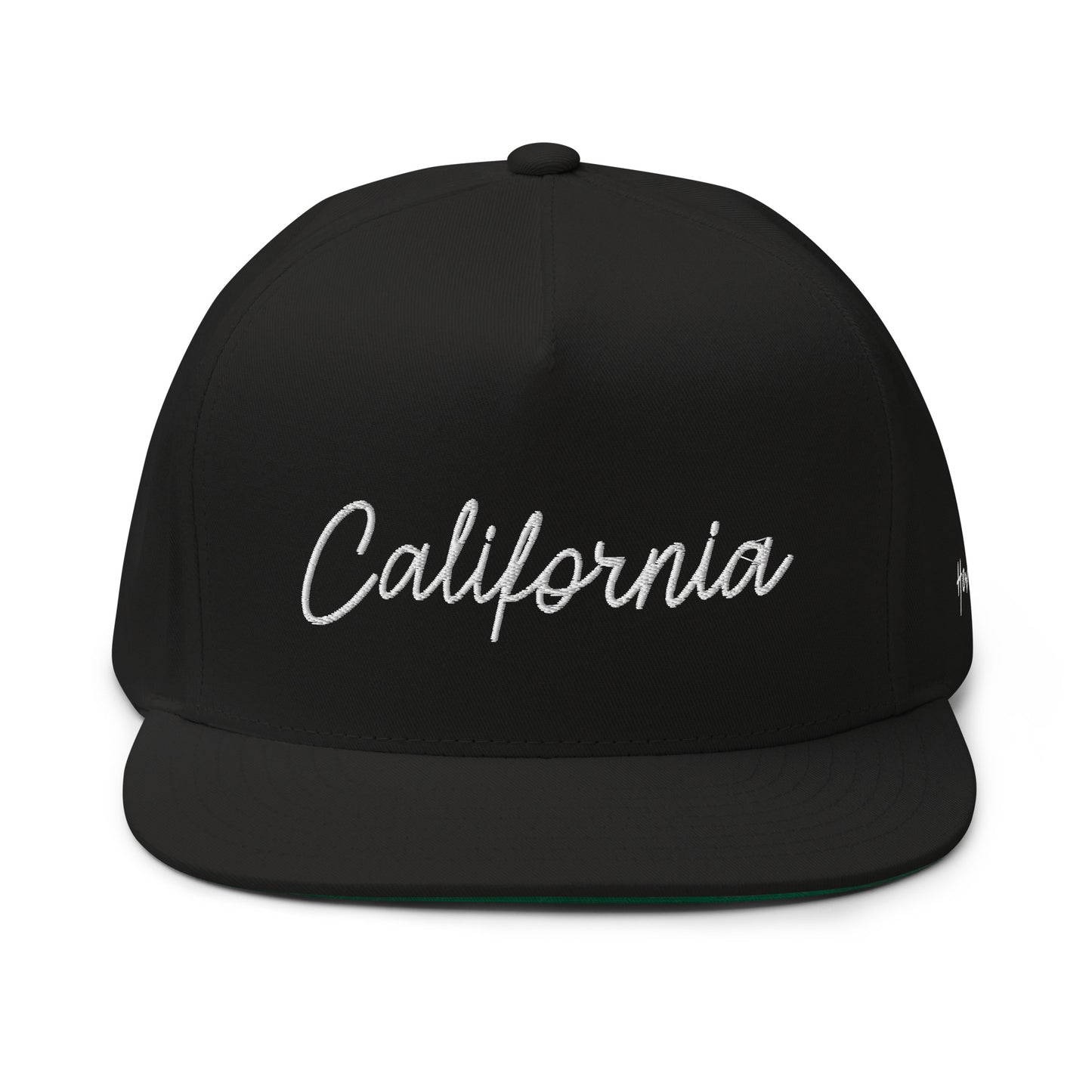 California Retro Script 5 Panel A-Frame Snapback Hat