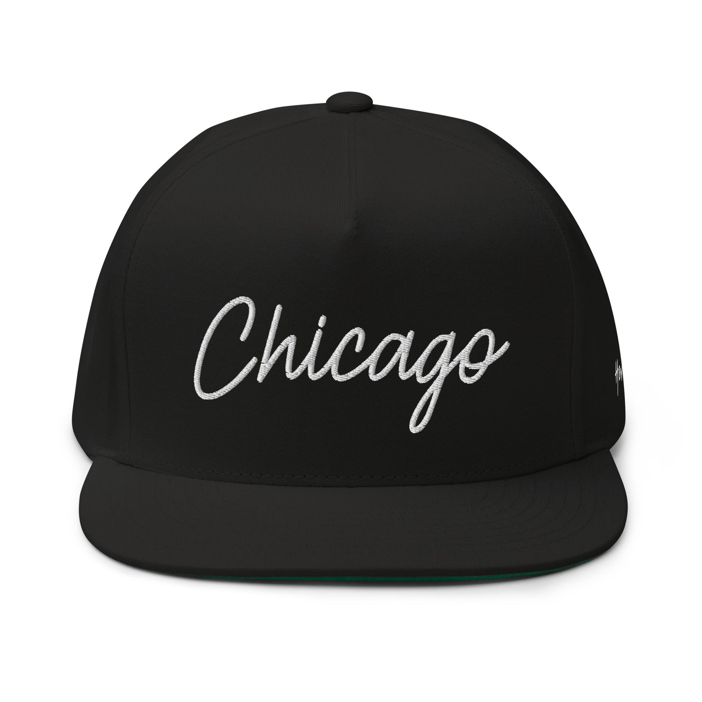 Chicago Retro Script 5 Panel A-Frame Snapback Hat