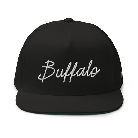 Buffalo Retro Script 5 Panel A-Frame Snapback Hat