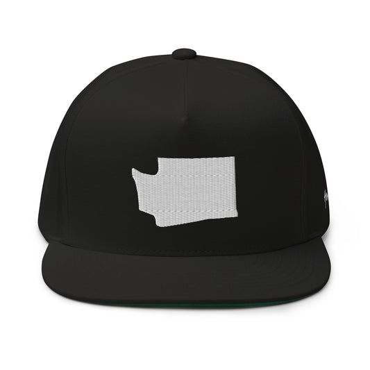 Washington State Silhouette 5 Panel A-Frame Snapback Hat