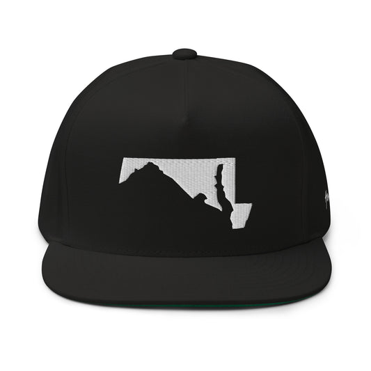 Maryland State Silhouette 5 Panel A-Frame Snapback Hat