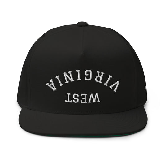 West Virginia Upside Down Arch 5 Panel A-Frame Snapback Hat