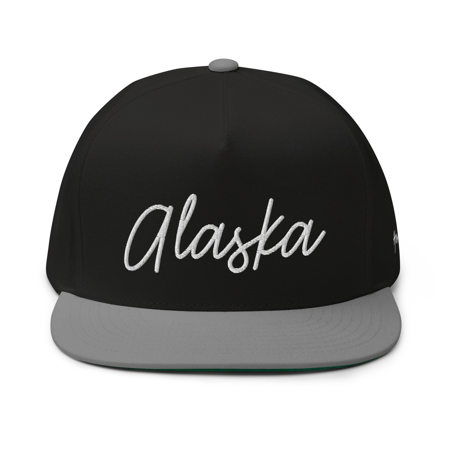 Alaska Retro Script 5 Panel A-Frame Snapback Hat