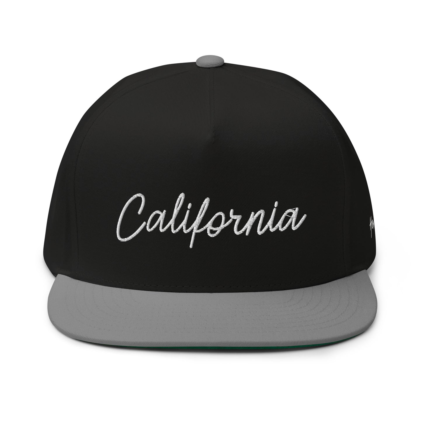 California Retro Script 5 Panel A-Frame Snapback Hat