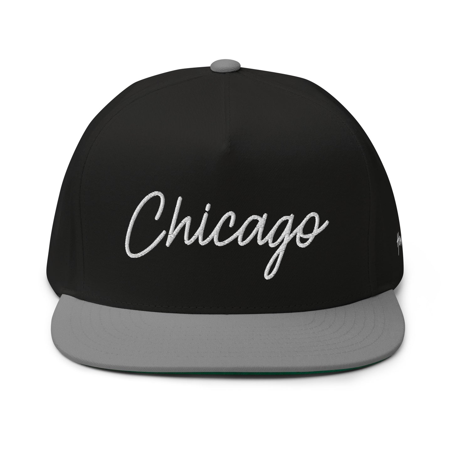 Chicago Retro Script 5 Panel A-Frame Snapback Hat