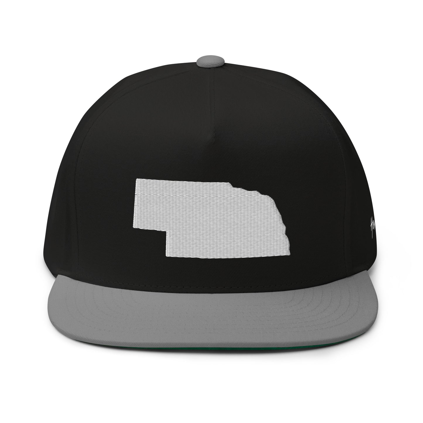 Nebraska State Silhouette 5 Panel A-Frame Snapback Hat
