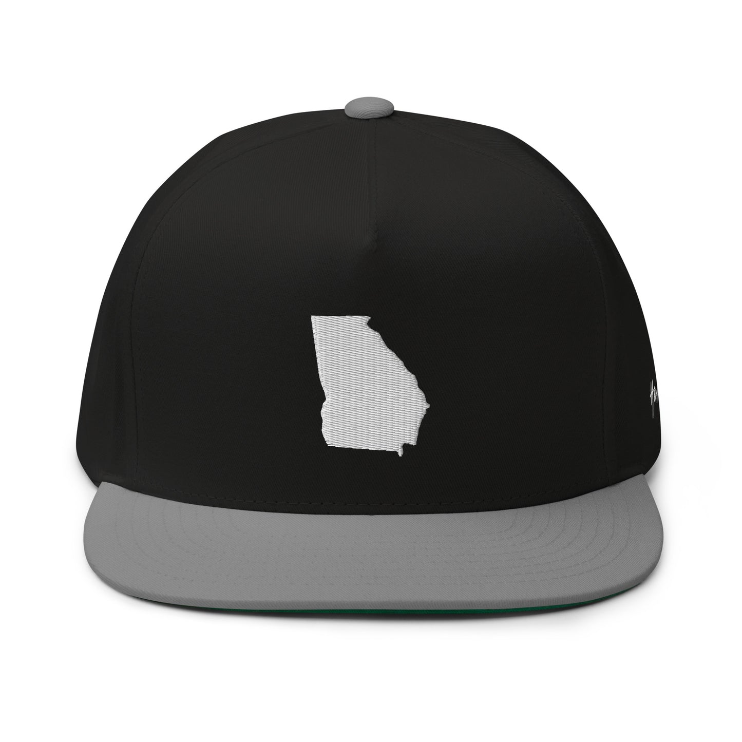 Georgia State Silhouette 5 Panel A-Frame Snapback Hat