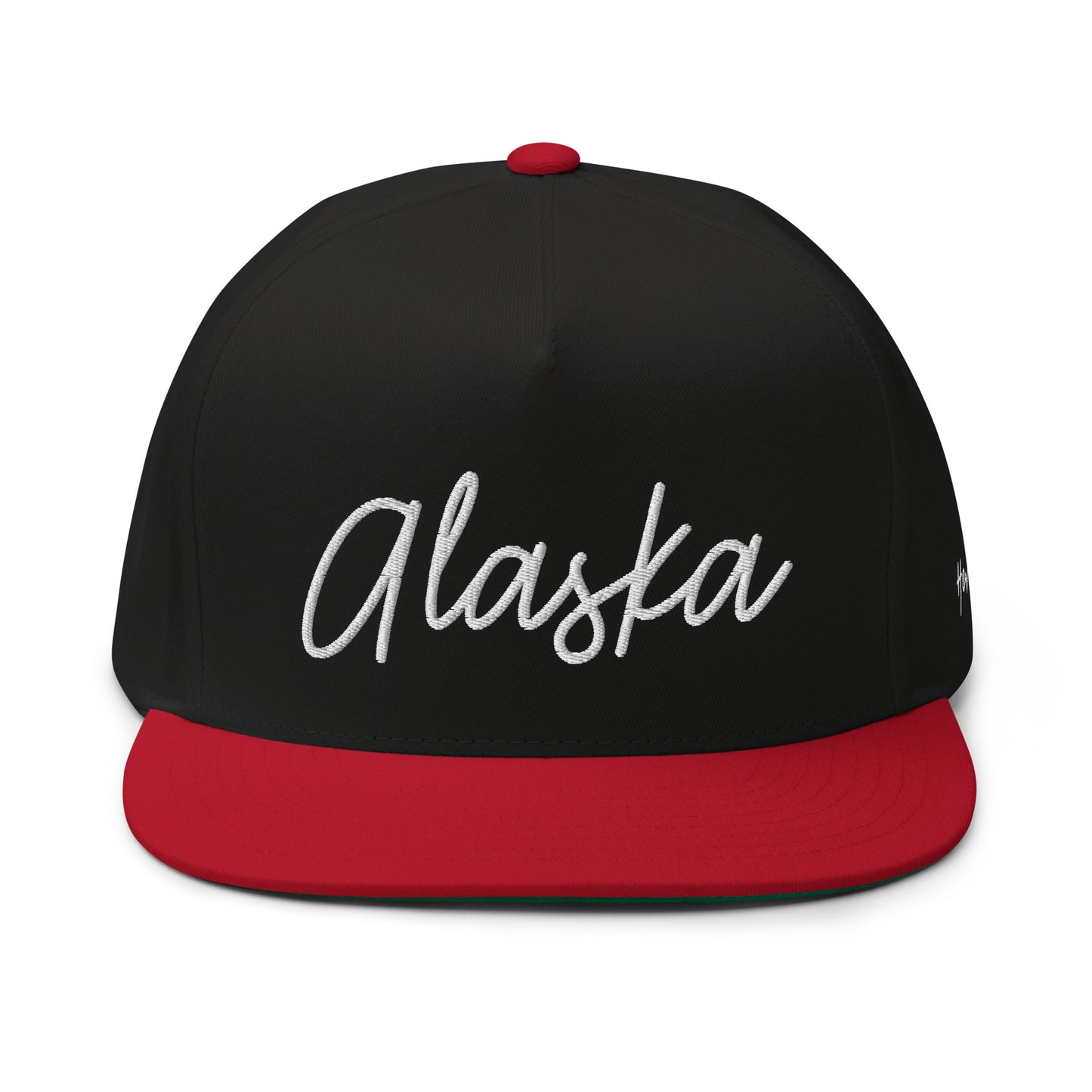 Alaska Retro Script 5 Panel A-Frame Snapback Hat